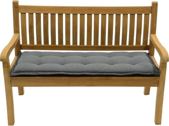 Lesliliving Outdoor Tuinbankkussen - 120 x 47 x 6 cm - Antraciet