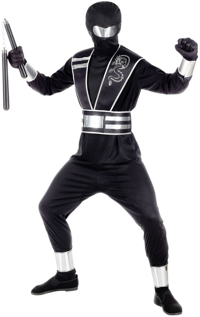 Sneller Dan Zijn Schaduw Zilver Zwarte Ninja - Jongen