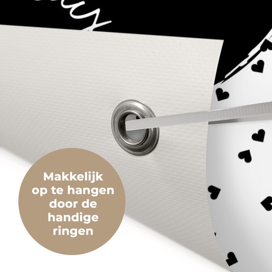 Décoration de jardin - Proverbes - Citations - Oh happy day - Points - Jardin - 60x80 cm - Affiche jardin - Tissu jardin