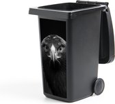 Autocollant pour conteneur Buse - Vogel - Animaux - Zwart - Wit - 38x80 cm - Autocollant Kliko