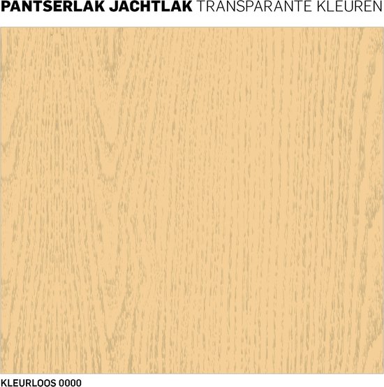 Een strook lichtgeel hout met zichtbare nerf, bedekt met een transparante lak.