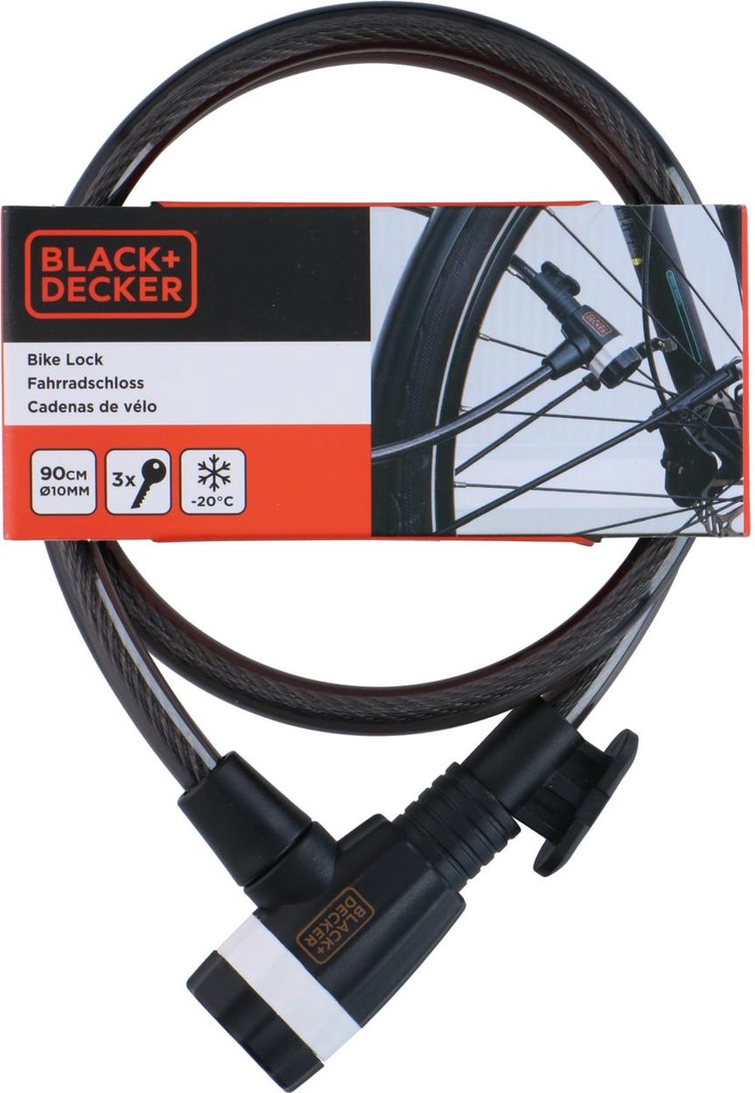 BLACK+DECKER U-lock - Antivol vélo/ Antivol scooter/ Antivol moto - ⌀ 14 x  25 CM - 3