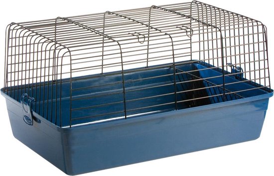 konijnenkooi - caviakooi - Knaagdierenkooi Sprinter 60 - Blauw - S - 60 x 36 x 32 cm