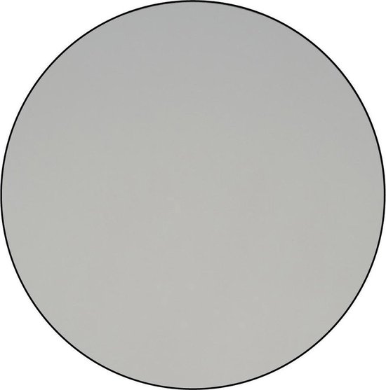 Miroir rond - Miroir de porte - Sans cadre - Grijs - Diamètre : 40 cm - Épaisseur : 4 mm - Incl. Kit de montage miroir