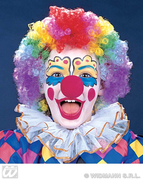 Foto: Widmann clown nar kostuum clownsneus spons rood carnavalskleding verkleedkleding