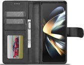 LC.IMEEKE Hoesje Portemonnee Book Case Zwart Geschikt voor Samsung Galaxy Z Fold 5