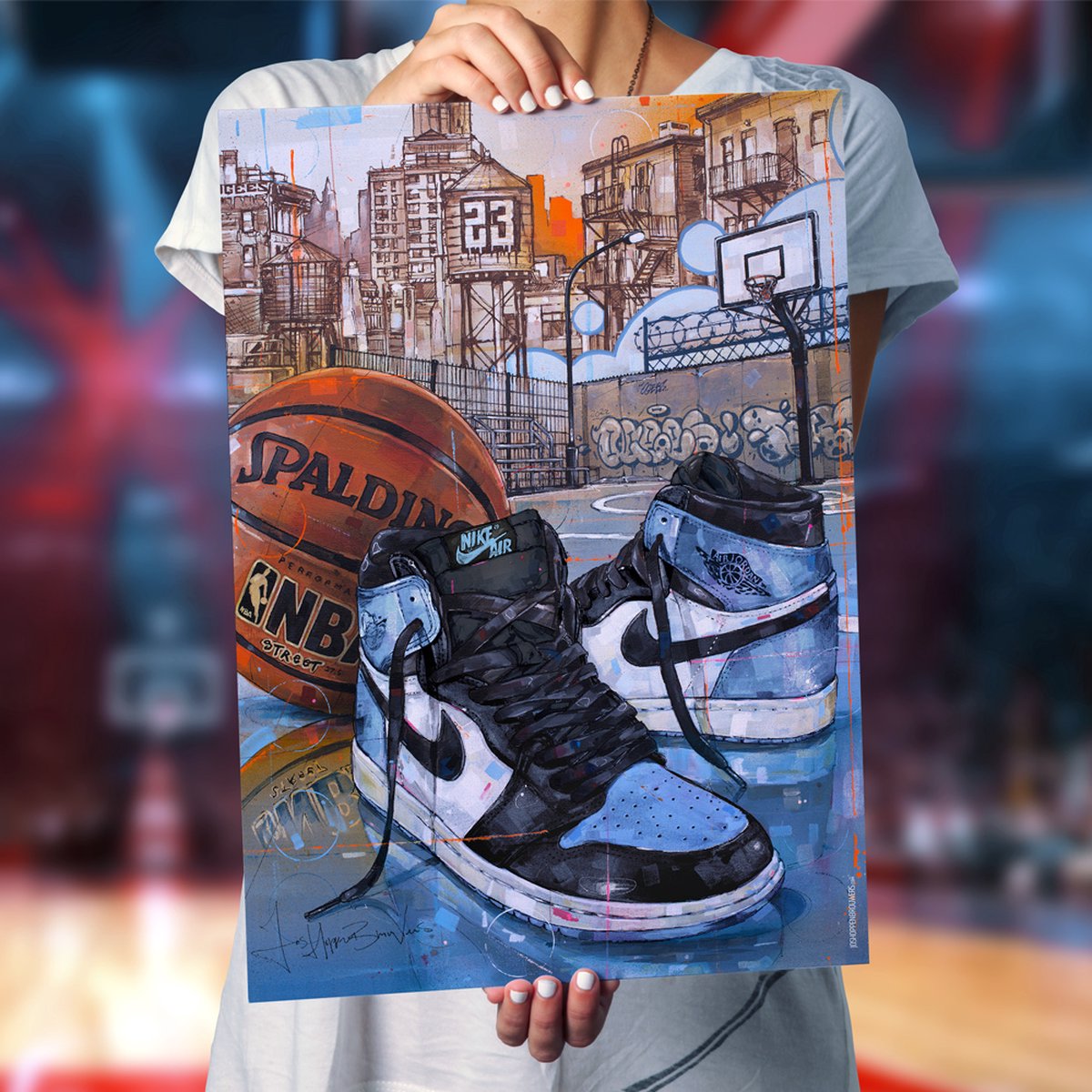 Nike air Jordan 1 peinture affiches et impressions par Jos