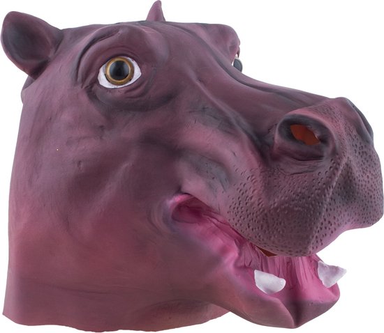 Funny Fashion Dierenmasker/verkleed masker - Nijlpaard - latex - volwassenen