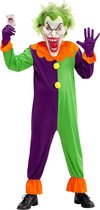 Widmann - Joker Kostuum - Evil Joker Jose - Jongen - Groen, Paars - Maat 158 - Halloween - Verkleedkleding