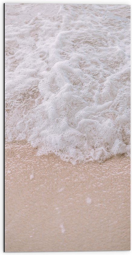 Dibond - Water - Zee - Strand - Zand - 50x100 cm Foto op Aluminium (Met Ophangsysteem)