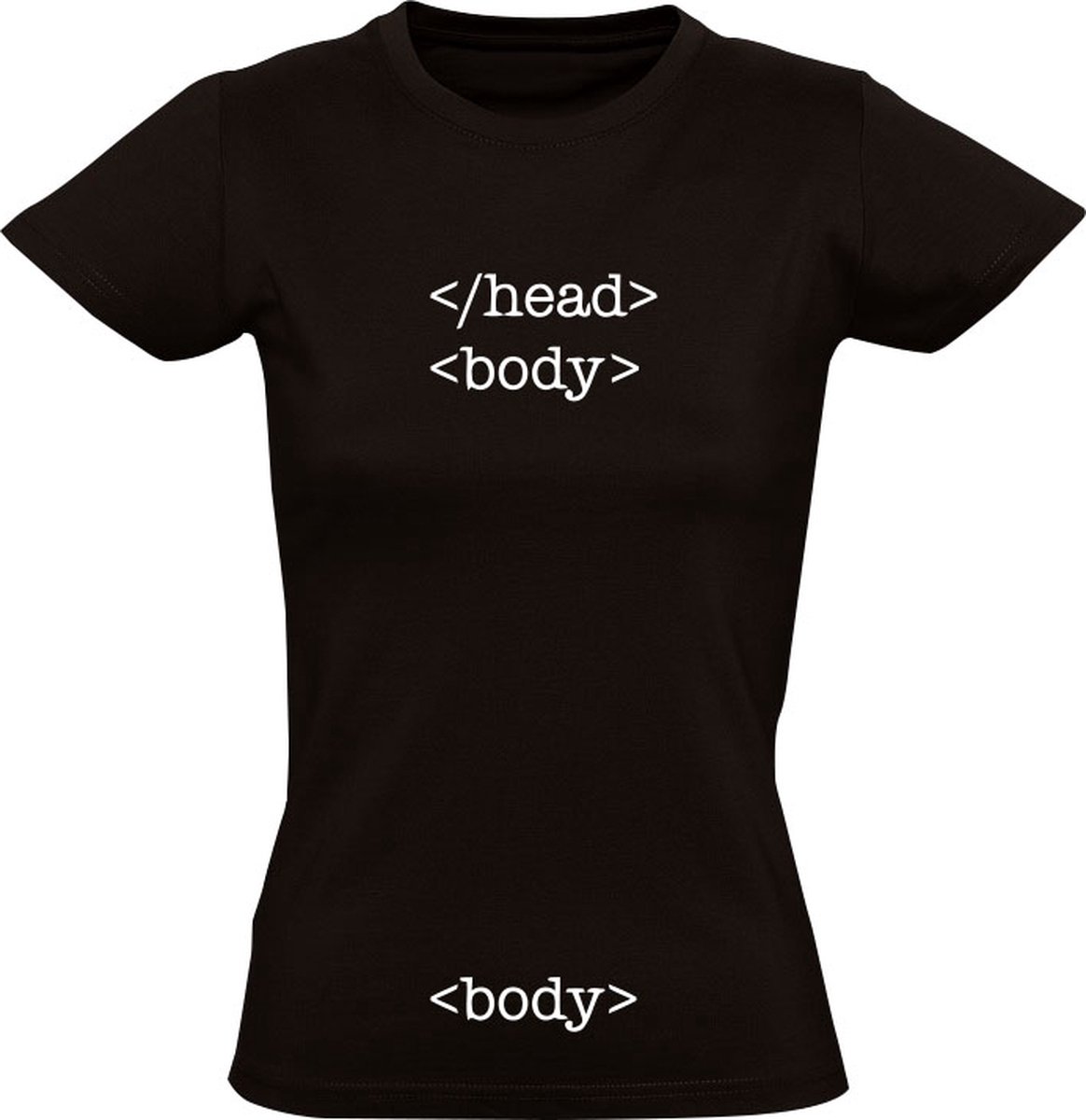 Head Body Head HTML Dames T-shirt - Script - Programmeur - ICT - Nerd