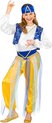 Widmann - 1001 Nacht & Arabisch & Midden-Oosten Kostuum - Arabische Prinses Meisje Compleet Kostuum - Blauw, Geel - Maat 158 - Carnavalskleding - Verkleedkleding