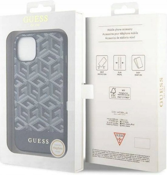 Coque Arrière Guess G-Cube MagSafe - Apple iPhone 14 Plus (6.7") - Zwart