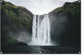 Cascade en Islande affiche de jardin en vrac 120x80 cm - Toile de jardin / Toile d'extérieur / Peintures pour l'extérieur (décoration de jardin)