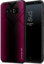 Cadorabo Hoesje voor Samsung Galaxy NOTE 8 in PAARS ROZE - Beschermhoes gemaakt van TPU silicone Case Cover en achterkant van gehard glas