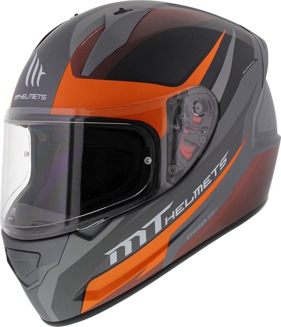 HELM MT STINGER DIVIDED ORANJE XL Scooter & Motor bol