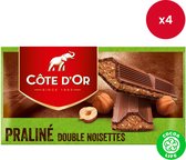 Côte d'Or - Tablette Chocolat - Praliné Double Noisette - 200g x 4