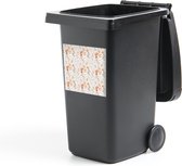 Container sticker Rozen - Oranje - Bruin - Roze - 40x40 cm - Kliko sticker