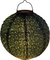 Marrakesh - Solar lantaarn - Warm wit - 25 cm -donker groen