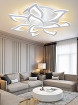 LED Bluetooth | 10 Lotus Plafondlamp | Wit | Afstandsbediening | Smart lamp | Dimbaar Met App | Woonkamerlamp | Moderne lamp | Plafonniere
