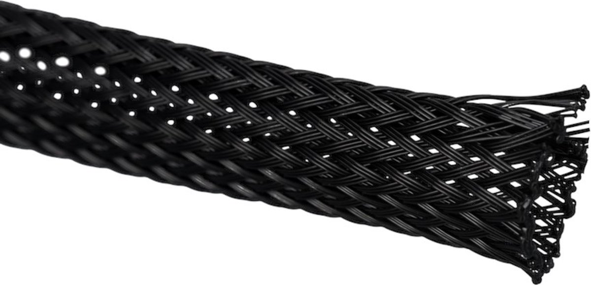 Tirex - Isolatiekous gevlochten dicht 6mm Zwart 10m Doos