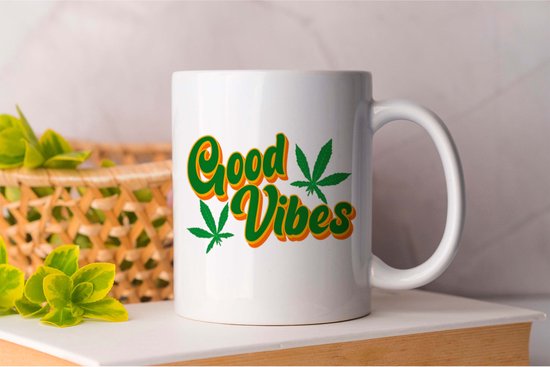 Mug Good Vipes - Sweat - Vert - Vert - Blunt - Happy - Relax - Good Vipes - High - 4:20 - 420 - Mary Jane - Chill Out - Roll - Smoke.