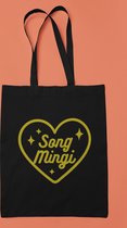Ateez Member Song Mingi Gold Totebag - Korean Boyband - Kpop fans - Fan Art Merchandise - Onze Size