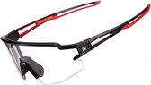 ROCKBROS Zonnebril - Fotochromatisch, Transparant Fietsbril - UV-bescherming 400 voor Mannen en Vrouwen - Rood Zwart