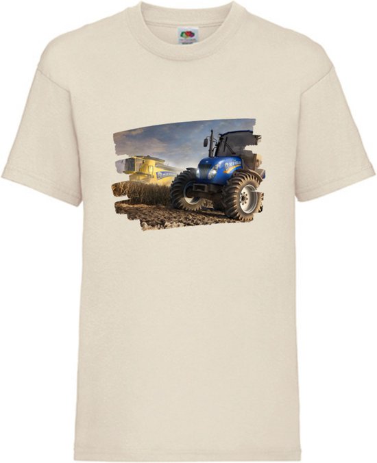 Chemise Garçons tracteur New holland naturel Fruit of the Loom