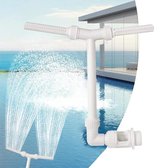 Zwembad sproeier opzetstuk met verlichting - waterval sproeier ledverlichting - dubbel kops led fontein