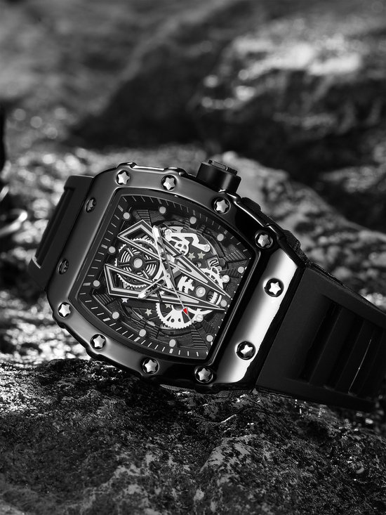 Montre Hip-hop Bling En Acier Inoxydable Plaqué Or Blanc 18 Carats - Homme, Neuve