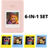 Instax Square 5-in-1 Fotoalbum Accessoire set | 64-vaks Fotoalbum + 4 Fotolijstjes | Geschikt voor (o.a.): SQ1, SQ6, SQ10, SQ20 | Fotoboek Foto Album Fotoslinger