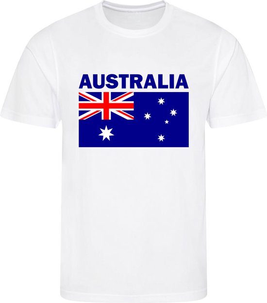 Foto: Australi australia t shirt wit voetbalshirt maat l landen shirts