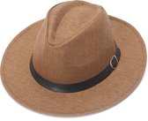 Zomerse Hoed - Fedora - Lengte 35 cm - Donkerbruin