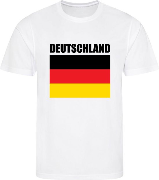 Duitsland - Deutschland - Germany - T-shirt Wit - Voetbalshirt - Maat: XL - Landen shirts