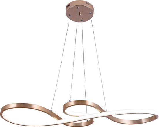 LuxiLamps - Hanglamp - Kroonluchter - Goud - Woonkamerlamp - Dimbaar Met Afstandsbediening - Moderne lamp - Eetkamer Lamp - LED Plafondlamp - Plafonniere - Afbeelding 3
