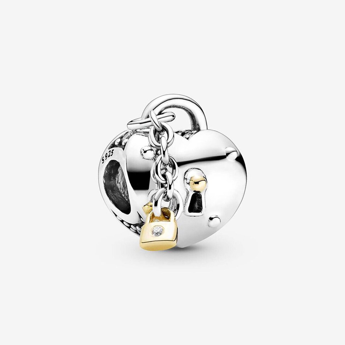 Fler® | Charme pour Bracelet Pandora | Coeur avec cadenas Charm - Clé de mon  coeur |... | bol.com