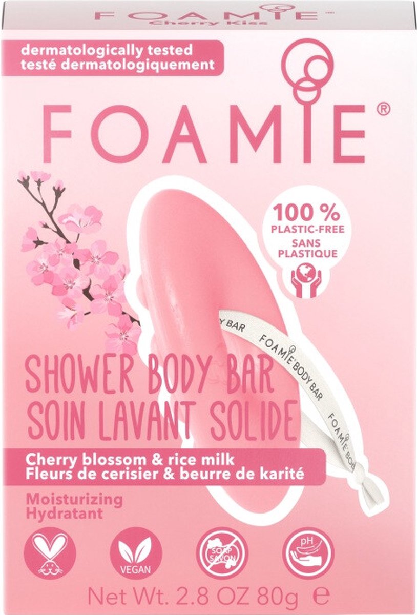 Foamie - 2-In-1 Body Bar - Cherry Kiss - 80 gr