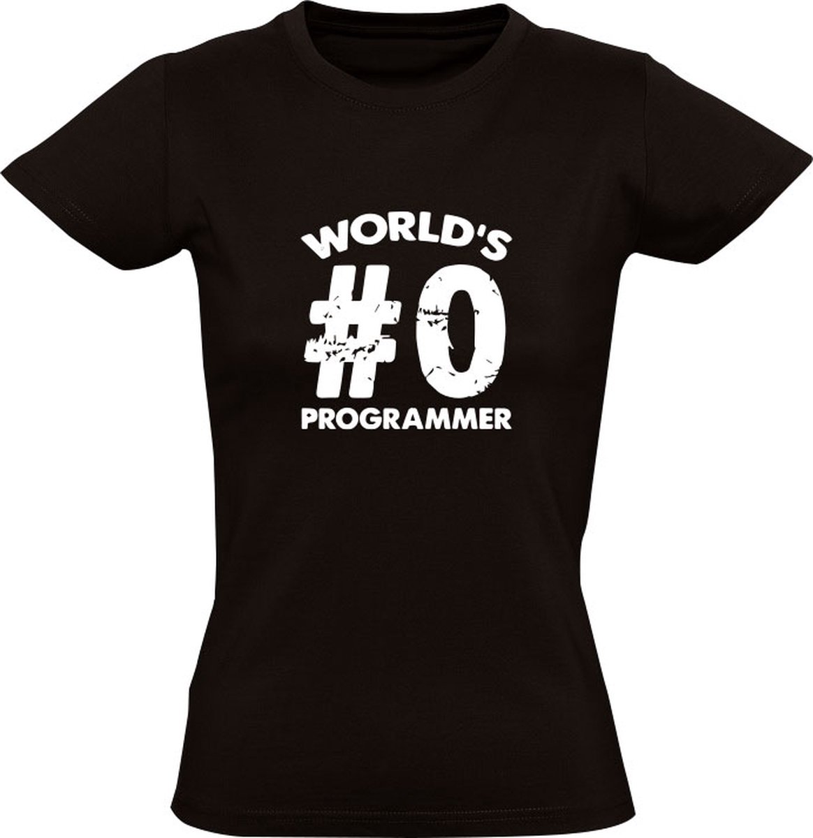 World's #0 programmer Dames T-shirt - computer - it - programmeren - nerd