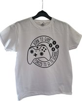 Moderniseren Achternaam Tegenslag T-shirt - Born to Game, Forced to go to school  [Gamen]-[stoer]-[152]-[12-13... | bol.com