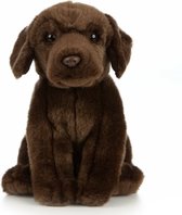 Pluche bruine Labrador hond knuffel 25 cm - Honden huisdieren knuffels - Speelgoed voor kinderen