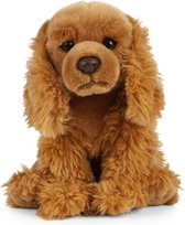 Pluche bruine Cocker Spaniel hond knuffel 20 cm - Honden huisdieren knuffels - Speelgoed voor kinderen