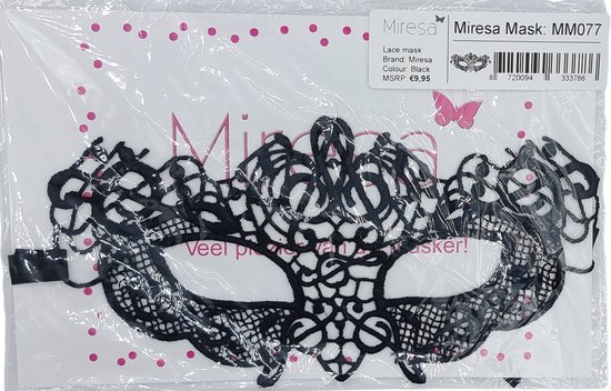 Miresa Masker Mm077 Venetiaans Oogmasker Verleidelijke Look Zwart Kant Bol 8019