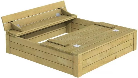 Houten Zandbak Tommy Deluxe XL 150x120