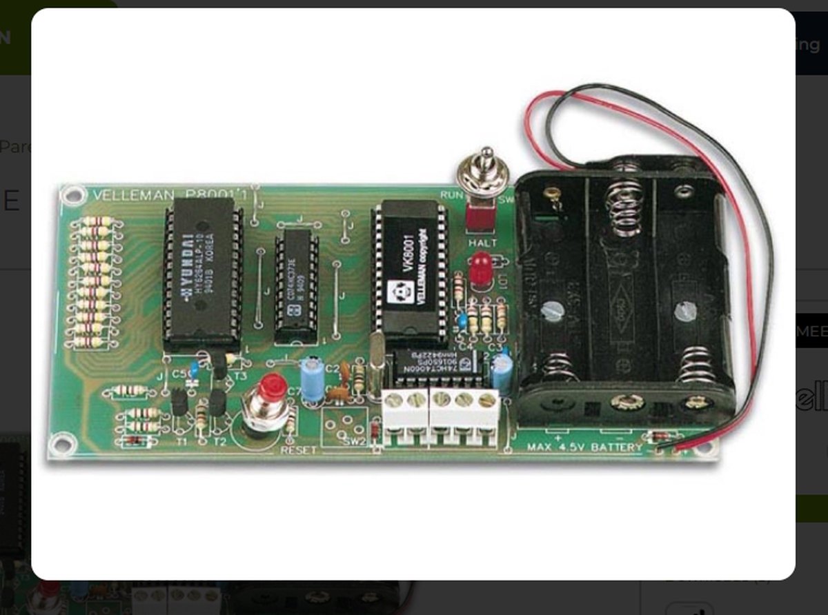 Velleman K8001 ZELFSTANDIGE PROGRAMMEERBARE BESTURINGSMODULE