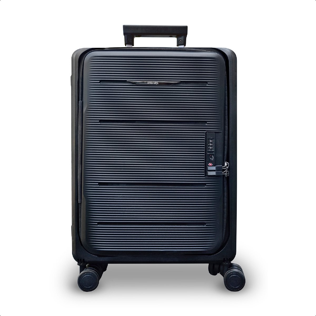 Asyam Units Handbagage Koffer - Trolley - Reiskoffer - Reiskoffer met wielen - Zwart - Invouwbaar - Spinner wielen - Lichtgewicht - TSA Slot