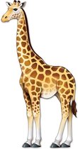 Decoratie giraffe 2 stuks - Jungle decoraties - Safari versiering - Themafeest versiering