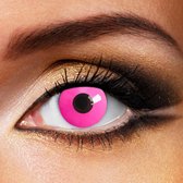 Partylens® kleurlenzen - Pink Out - jaarlenzen met lenshouder - roze partylenzen