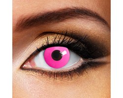 Partylens® kleurlenzen - Pink Out - zachte jaarlenzen met lenshouder - partylenzen