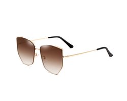 BUGOLINI® Amilya – Designer Zonnebril Voor Dames – UV400 – Gold / Light Coffee